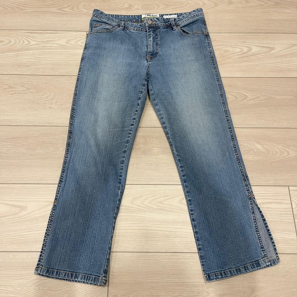 Old Navy Blue Jeans Womens Low Waist Stretch Y2k 2000s Denim Jeans Capri Size 8